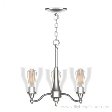 Steel 3-light Chandelier Lighting For Dining Room